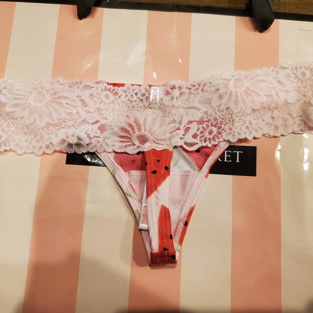💕Victorias secret PINK watermelon 🍉 thong panty - Picture 2 of 3